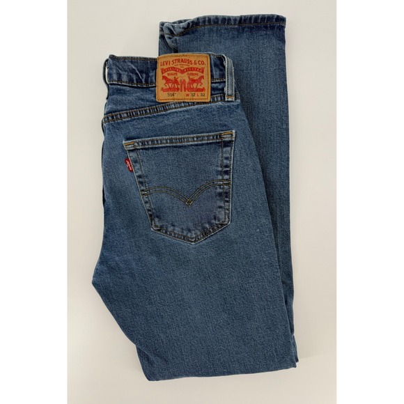 Levi's Other - Levis 514 Jeans Mens 32x32 Blue Straight Leg Distressed Denim Pants